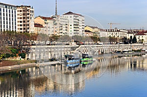 River Po, view of Murazzi