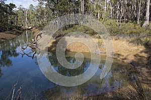 River Pool at Crooked Brook Western Australia in winter.