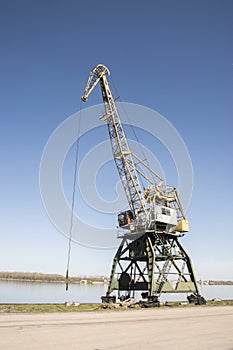 River port industrial cranes