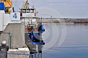 River port in Togliatti.Volga river. Russia.