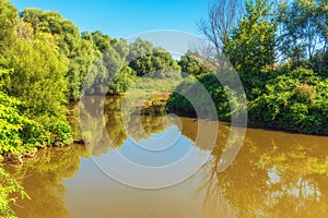 River RÃ¡ba (Raab) in Hungary