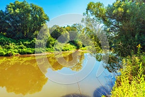 River RÃ¡ba (Raab) in Hungary