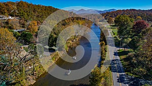 River Raft Fishing in Western North Carolina