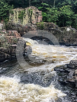 River rapids at Dells of Eau Claire County Park in Wisconsin