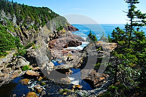 River receding into sea photo