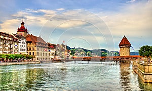 The river Reuss in Lucerne, Switzerland