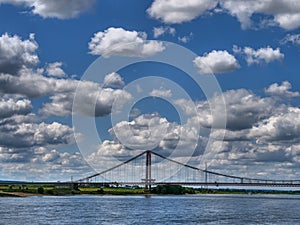 The river rhine and the city of emmerich