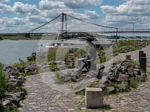 The river rhine and the city of emmerich