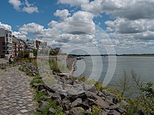 The river rhine and the city of emmerich