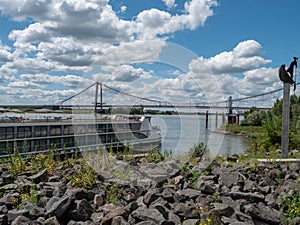 The river rhine and the city of emmerich