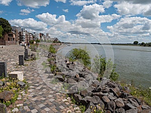 The river rhine and the city of emmerich