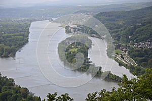 River Rhine in the Siebengebirge, North Rhine, Westphalia