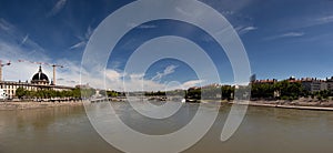 The River Rhone running through the heart of Lyon