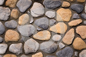 River rock wall background texture