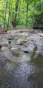 River on the rocks highbanks park stream ohio