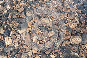 River rocks under water surface