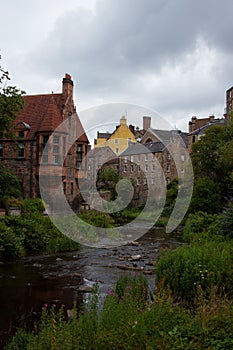 River running through Dean Village, Leith, Edinburgh