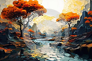 A River Runs Through It: The Gorgeous Binary Sunset of Paper Mod
