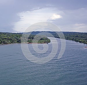 The river runs into Pacific ocean