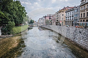 River in Sarajevo city, Bosnia