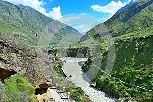 River Sarasvati at Mana Village, Uttarakhand, India