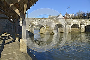 River Sarthe at AlenÃ§on in France