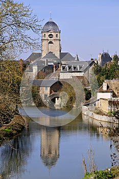 River Sarthe at AlenÃ§on in France