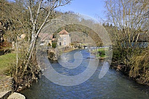 The river Sarthe at Saint-CÃ©neri-le-GÃ©rei