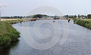 River Schleusen and locks near DÃ¶rverden, Germany