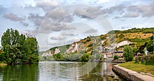 The River Seine and Les Andelys, Normandy, France