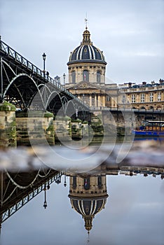 River Seine with Pont des Arts and Institut de France at night i