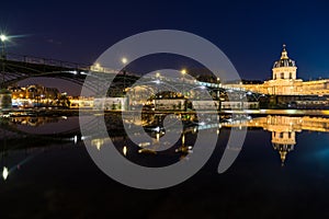 River Seine with Pont des Arts and Institut de France at night i