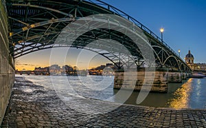 River Seine with Pont des Arts and Institut de France at sunrise