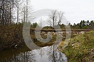 River Serezha in mid-autumn.