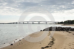 Seudre bridge between Marennes and La Tremblade, France photo