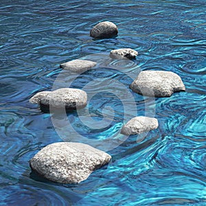 Un rio Siete piedras Agua escena 