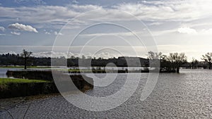 River Severn in Flood at Sandford