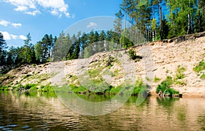 River shore sand