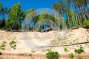 River shore sand