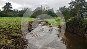 River Sid , Sidmouth Cycle Route Devon ,