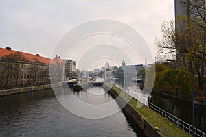 River side view in Berlin (Germany)