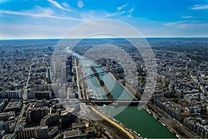 River Siene view from Eiffel Tower