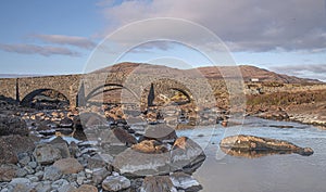 River Sligachan flowing under the old road bridge