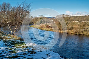 River with a snowy shore in Newton Stewart