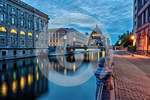 The river Spree in Berlin at dusk