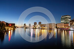 The river Spree in Berlin at night