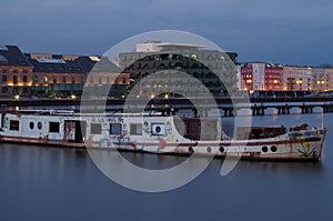 The river spree in berlin treptow