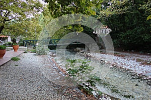 River and Springs in Pozar Thermal Baths Aridaia Greece