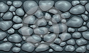 River Stone Seamless Pattern for Texture Background