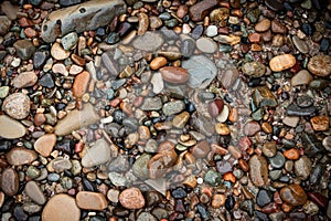 River Stone Shore Bank Texture w Multi Colored Wet Surf Rocks 4K UHD 300DPI